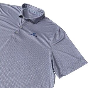 Johnnie-O Performance Polo XXL 4-Way Stretch Prestonwood Country Club Blue Print